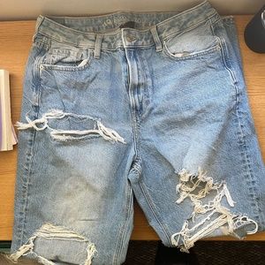 heavy rip mom jeans